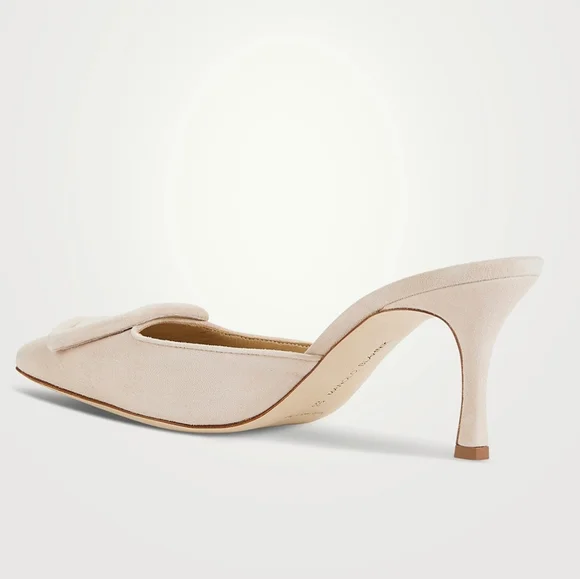 MANOLO BLAHNIK Maysale 70 Suede Mules - Picture 2 of 10